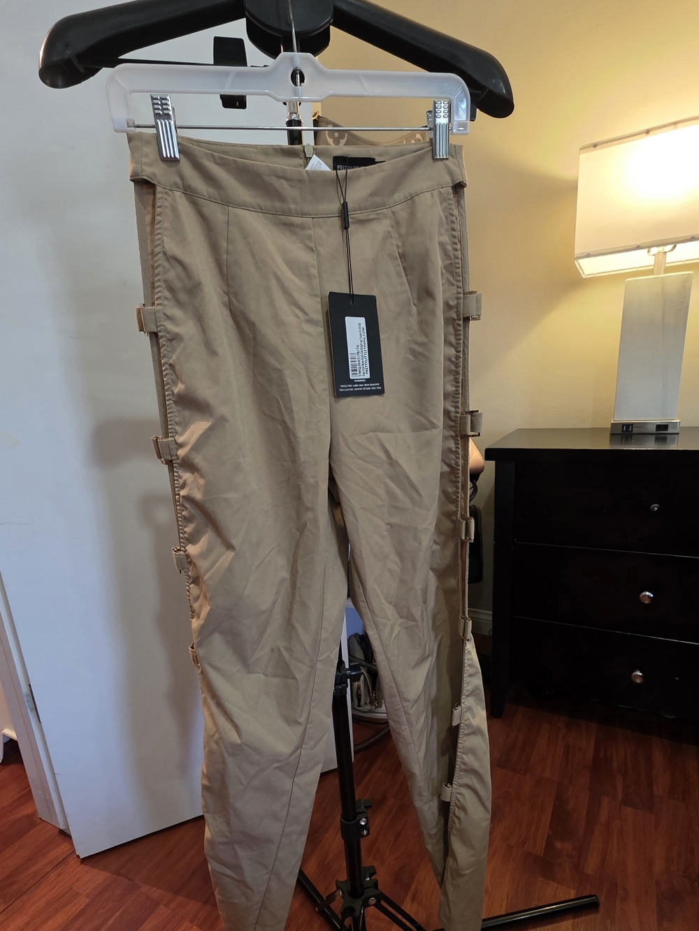 PrettyLittleThing Tan Utility Strap Chinos